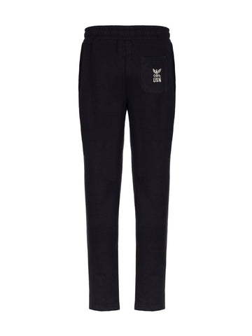 PANTALONE IN FELPA GARZATA NAVY